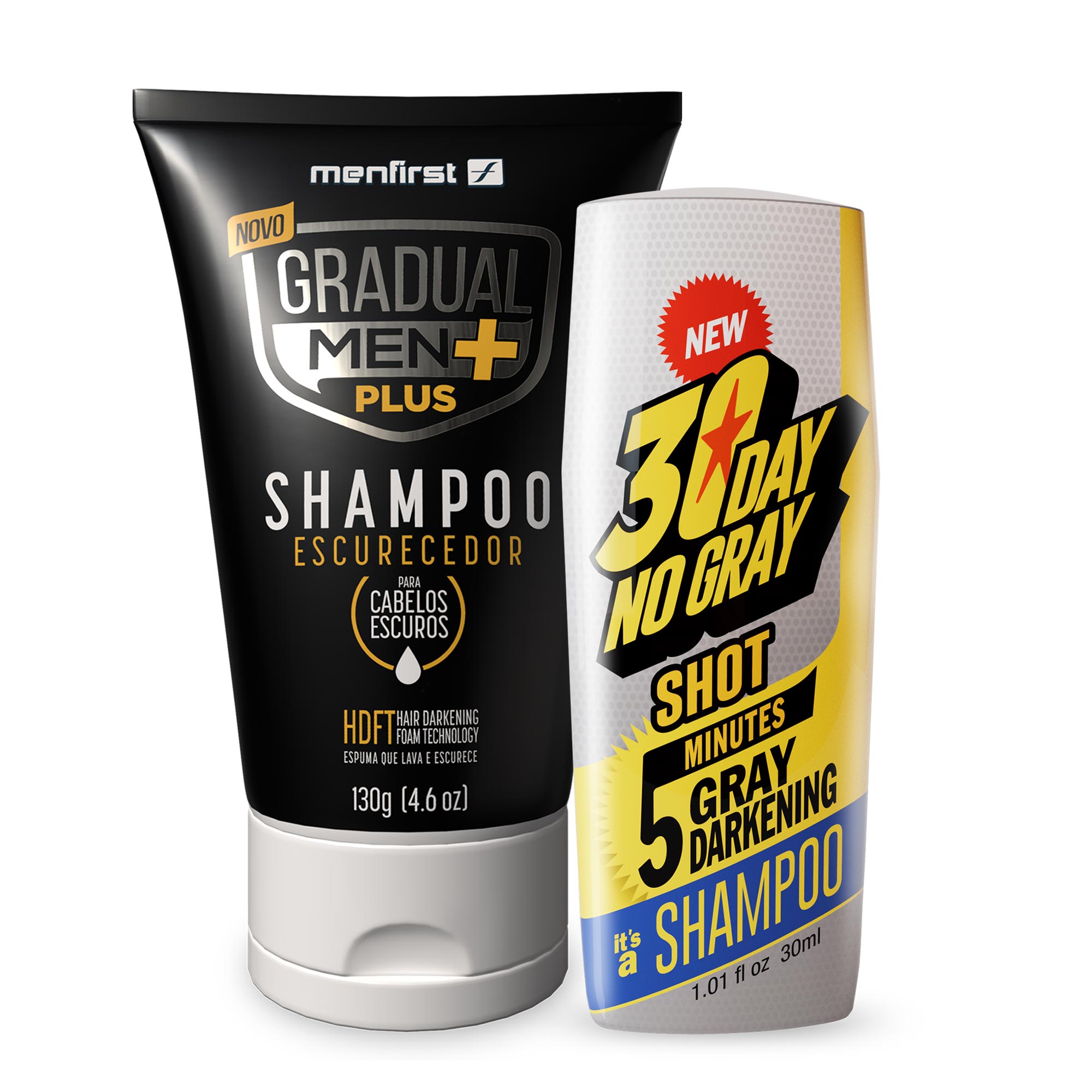Combo 30 Day No Gray + Gradual Men Plus Shampoo