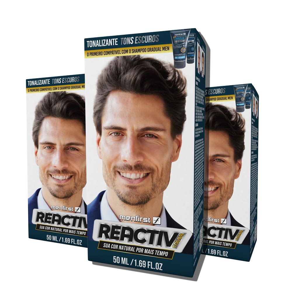 Combo 3 Tonalizantes Reactiv - Escurecimento de Cabelos - Total 3 Produtos