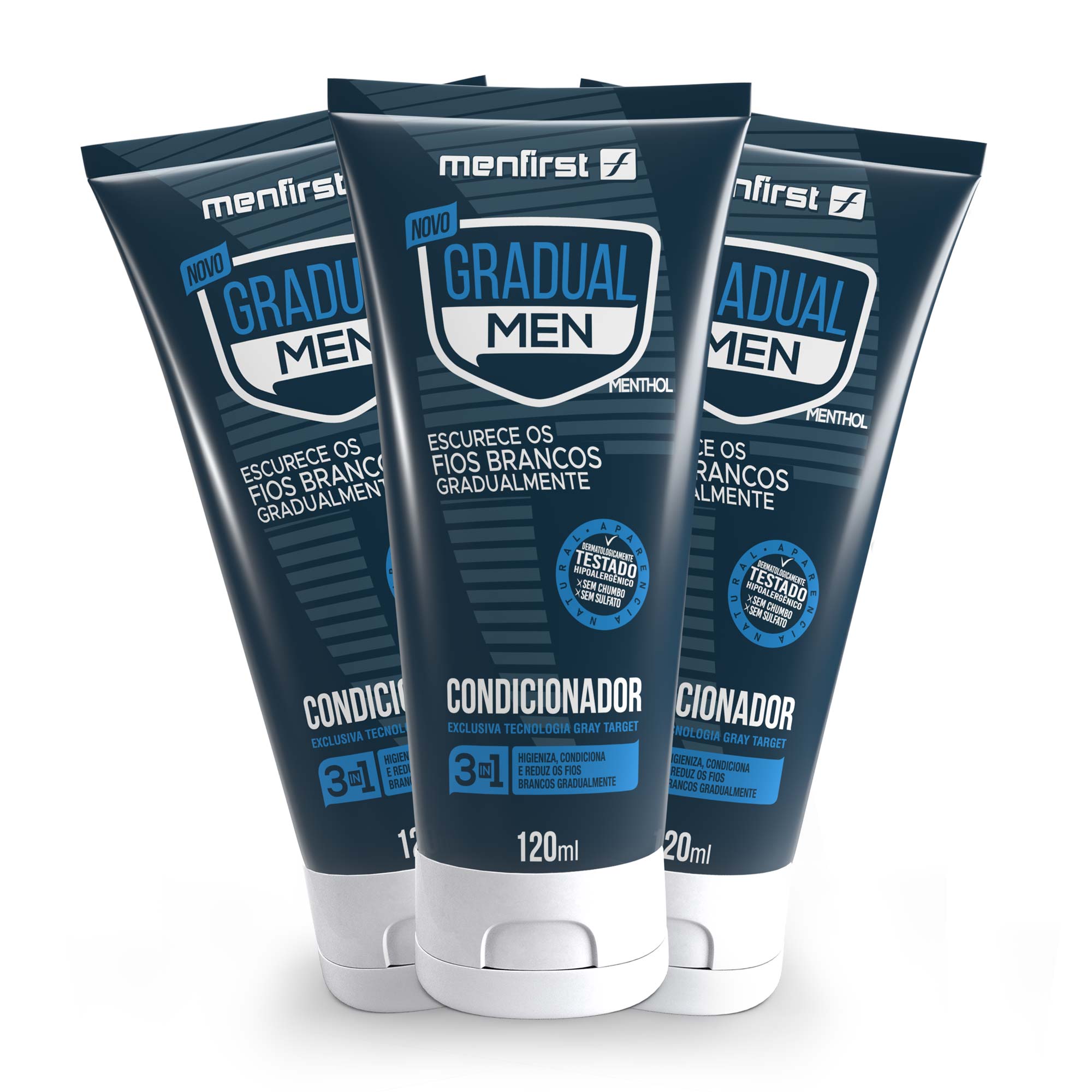 Combo Condicionador Gradual Men 3x  - Total 3 Produtos