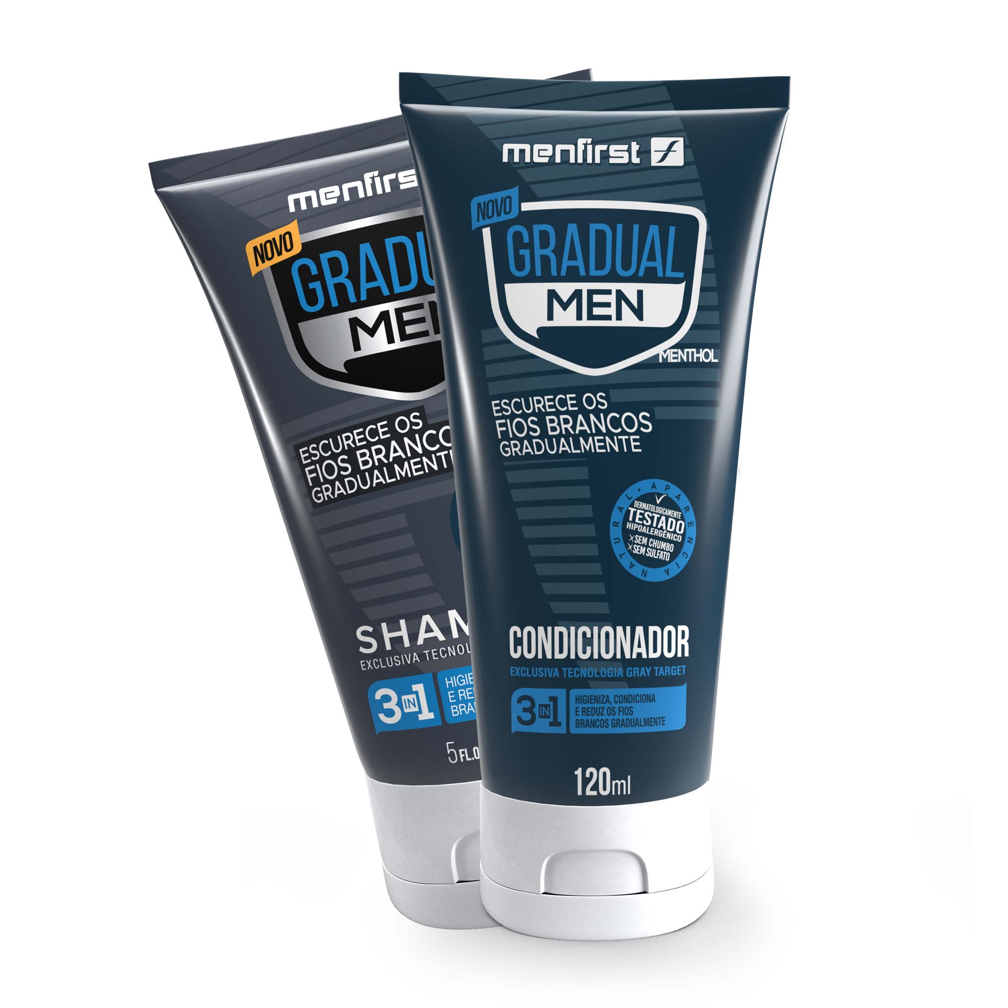 Kit 1 Condicionador + 1 Shampoo Gradual Men Menfirst Original - Total 2 Produtos