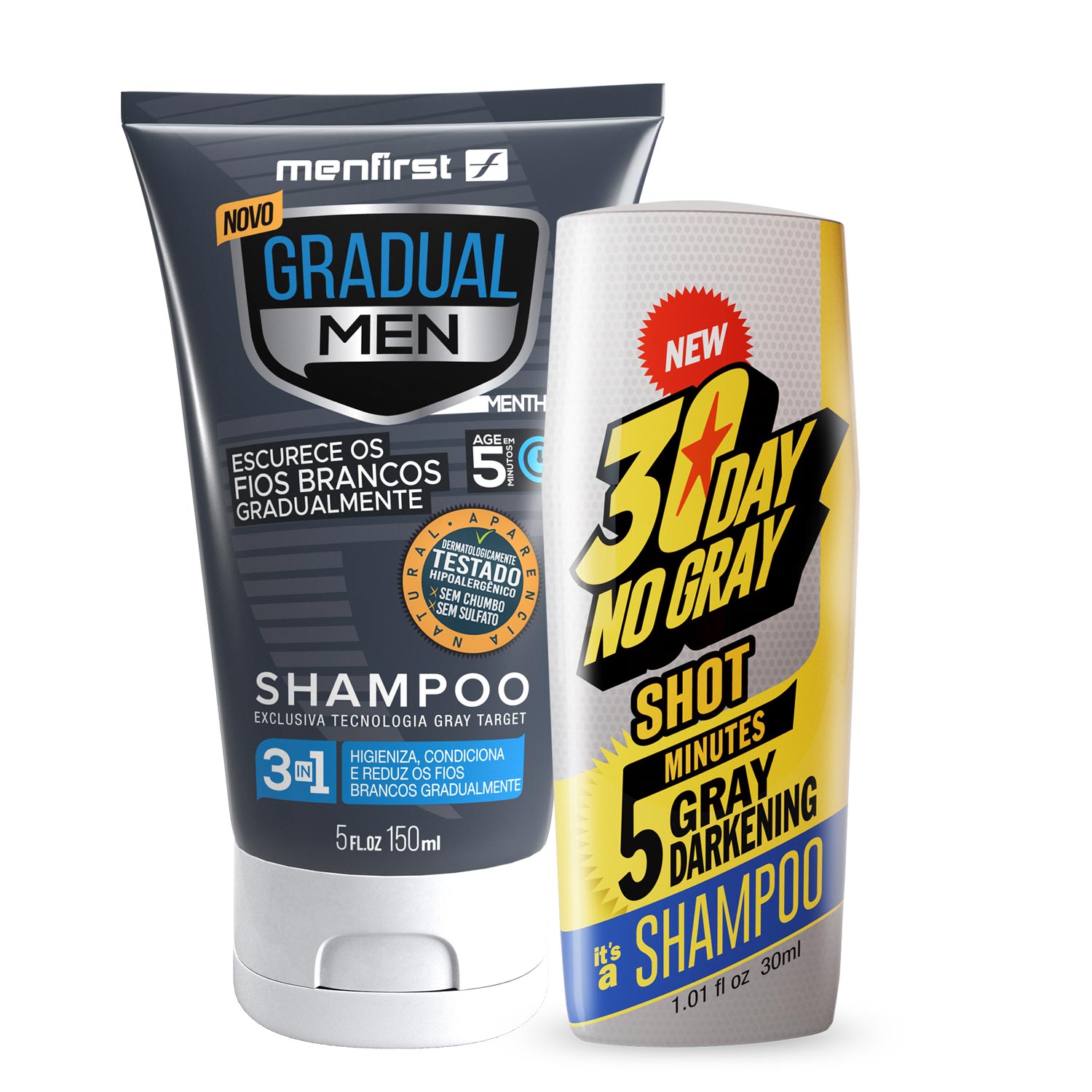 Combo Shampoo Black + 30 Day No Gray