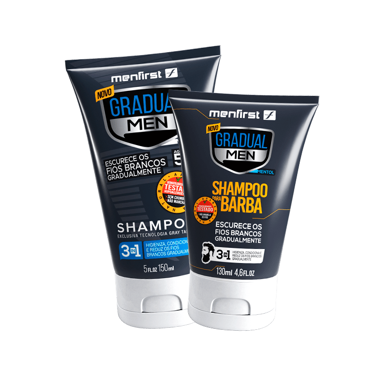 Combo Shampoo Gradual Men - Total 2 Produtos