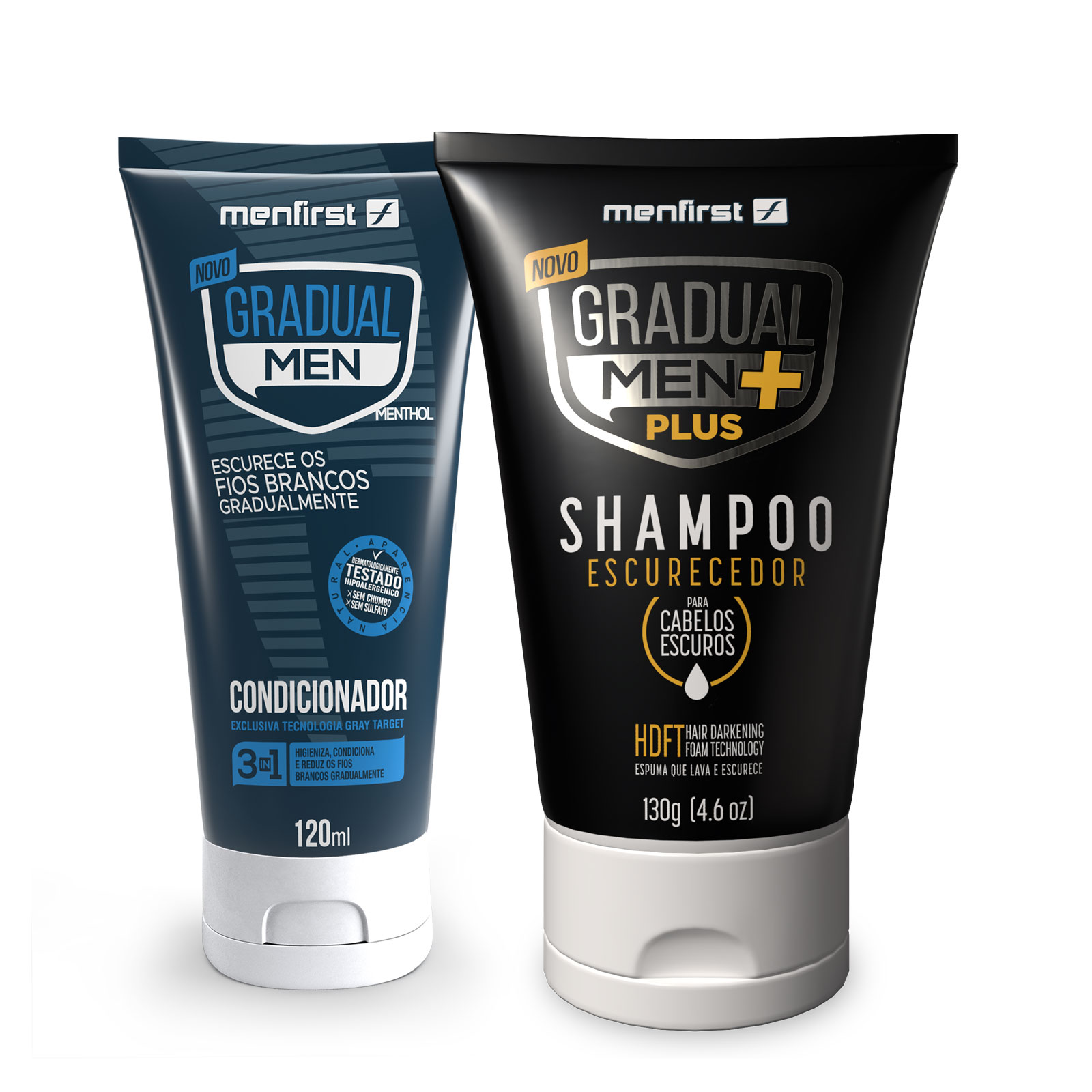 Kit 1 Condicionador + 1 Shampoo Gradual Men PLUS + Potente - Total 2 Produtos