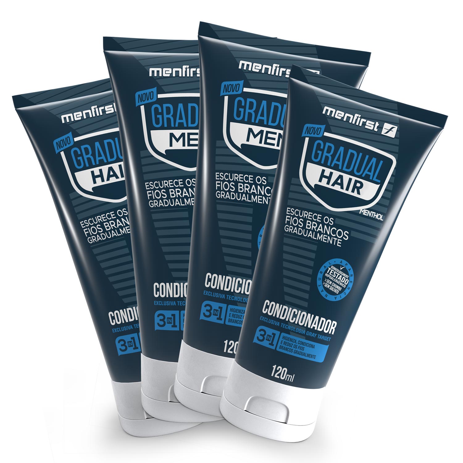 Kit 4x Condicionador Escurecedor de Cabelos Menfirst
