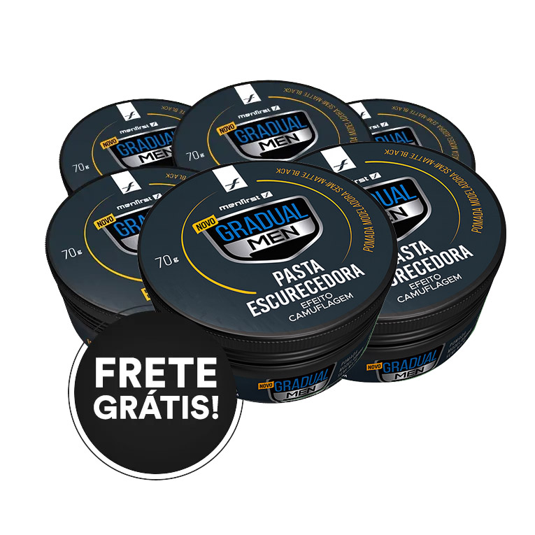 Pasta Escurecedora (6x) - Escurecimento inst�ntaneo e temporario de Cabelos e Barba  - Total 6 Produtos (Antiga Pomada)