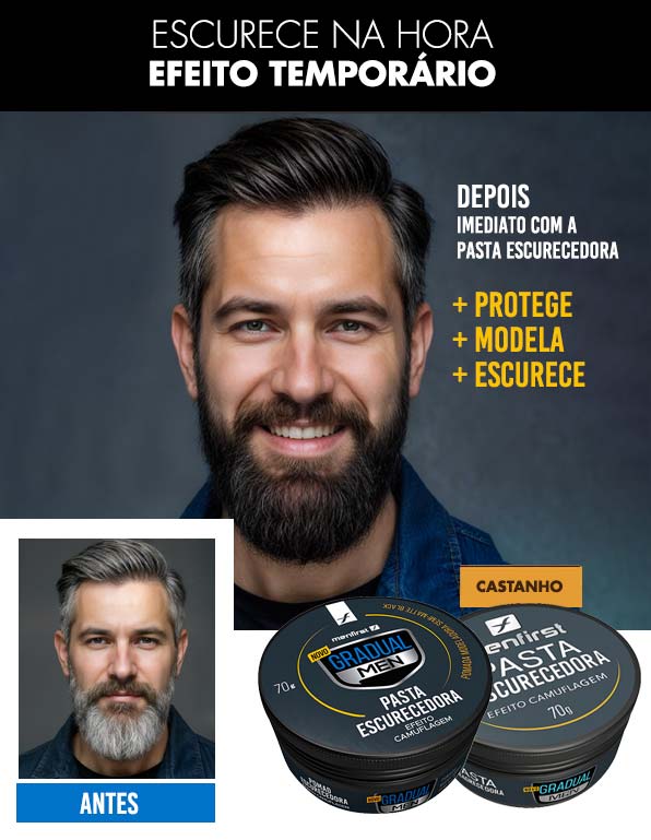 Pasta Escurecedora de Cabelos Brancos e Barba | Cabelos Escuros  - MenFirst