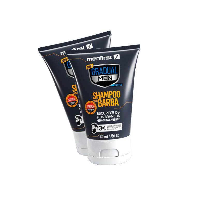 Gradual Men BARBA (Shampoo escurecedor de Barba) 2x - Total 2 Produtos