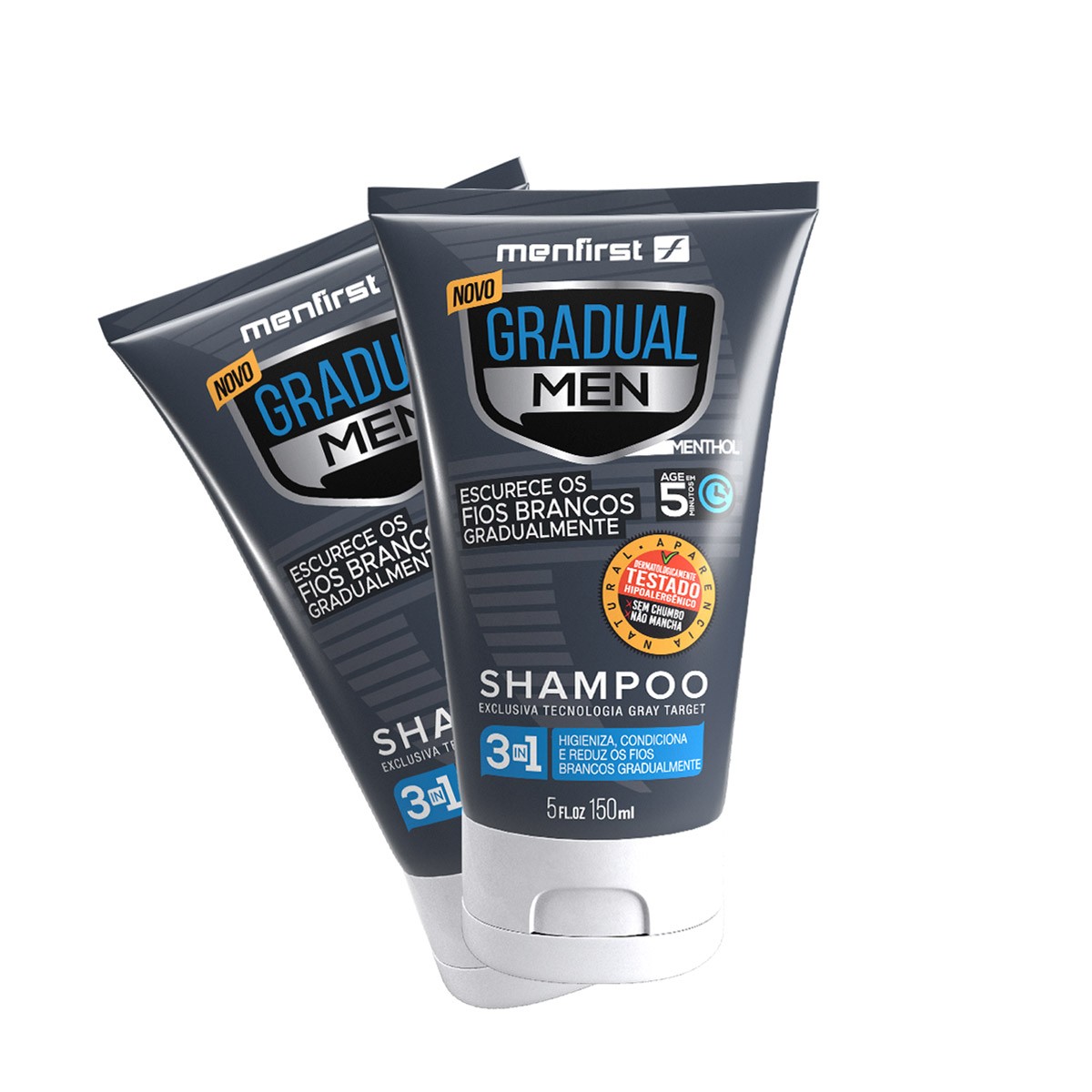 Shampoo Escurecedor masculino de Cabelo Gradual Men Menfirst (2x)