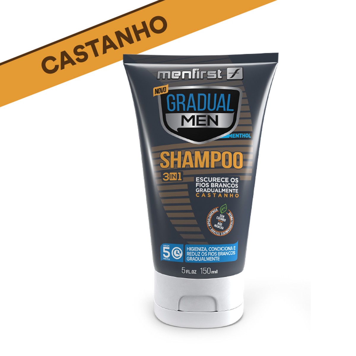 SHAMPOO GRADUAL MEN CASTANHO - CABELO
