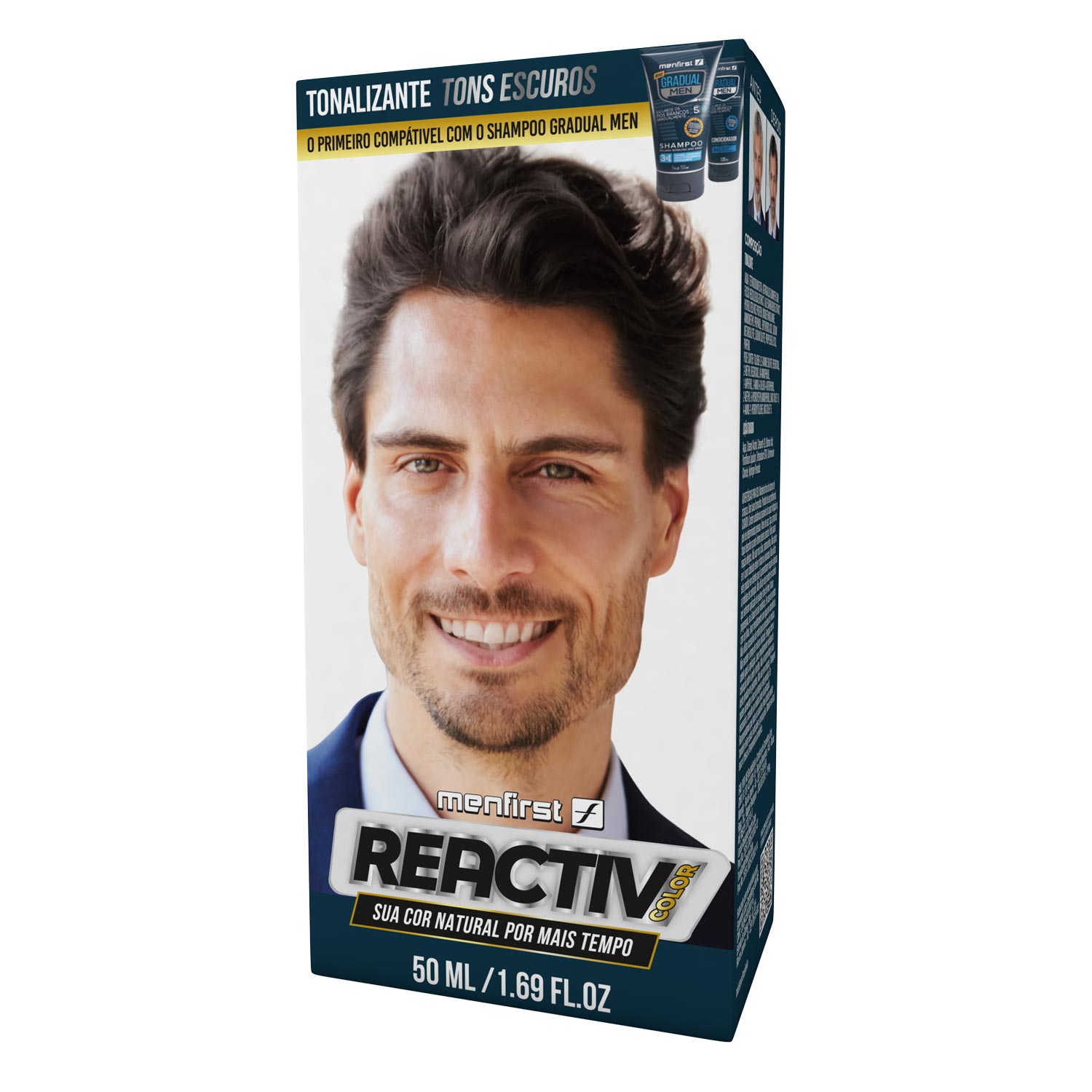 Tonalizante Reactiv Color para Cabelo Masculino - Tons escuros